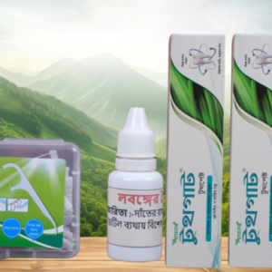 ১ বক্স ডেন্টাল ফ্লস+১ পিস ক্লোভ অয়েল+ ৩পিস টুথগাট